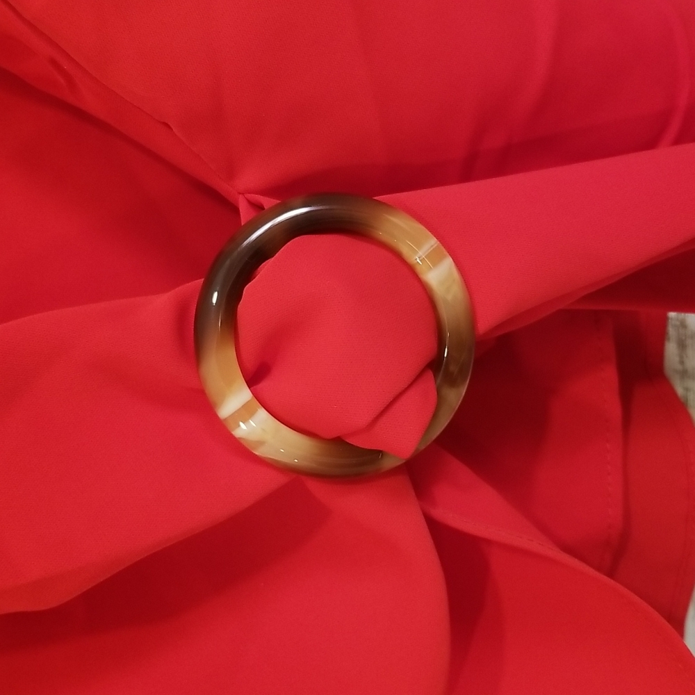 Red Wrap Top - image 2